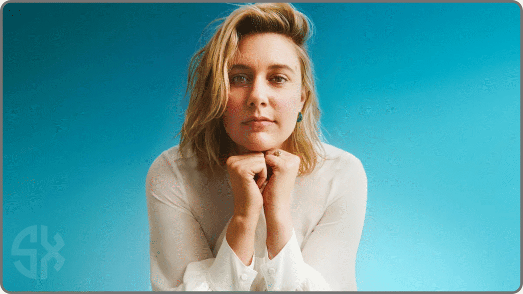 Greta Gerwig directing Barbie after indie success with Lady Bird and Little Women, embodying new‑era filmmaking