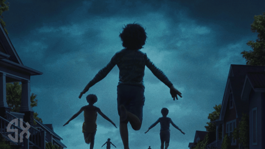 Official poster of Weapons Movie 2025 highlighting psychological horror and missing children plot